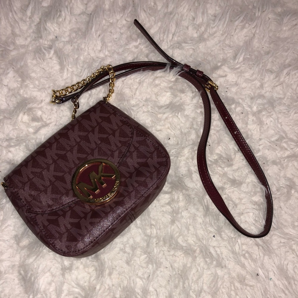 Maroon Michael Kors crossbody